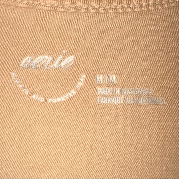 aerie SMOOTHIEZ - Slim Long Sleeve Square Neck Top in Beige - Picture 2 of 4